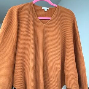 COS V-Neck Ribbed Sweater - Warm Orange